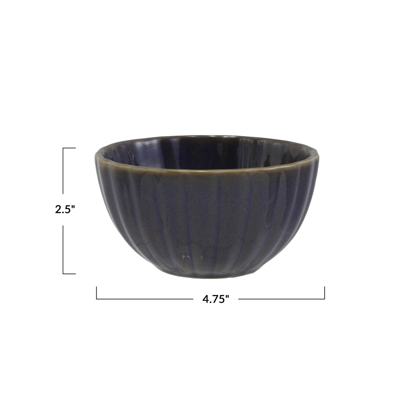 Stoneware Ribbed Bowl