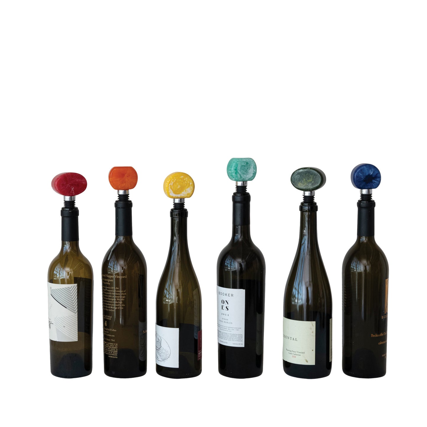 Aluminum & Marbled Resin Bottle Stopper