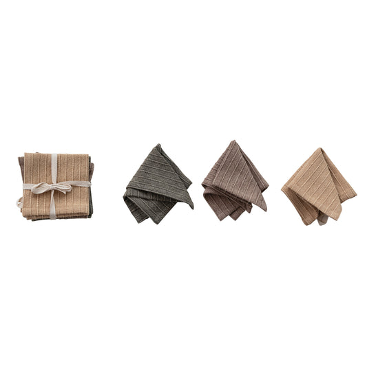 Stonewashed Cotton Striped Dish Cloths (Set of 3)