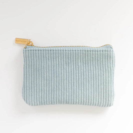 Corduroy Coin Pouch - Glacier