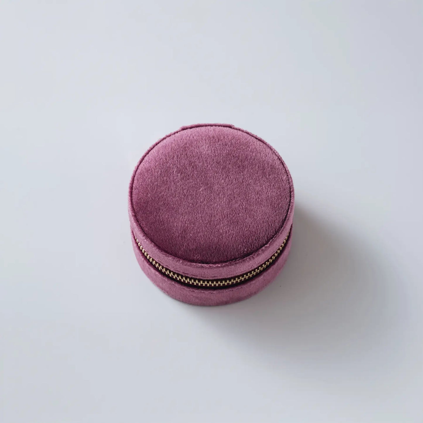 Round Velvet Jewelry Box Case - 8 Colors
