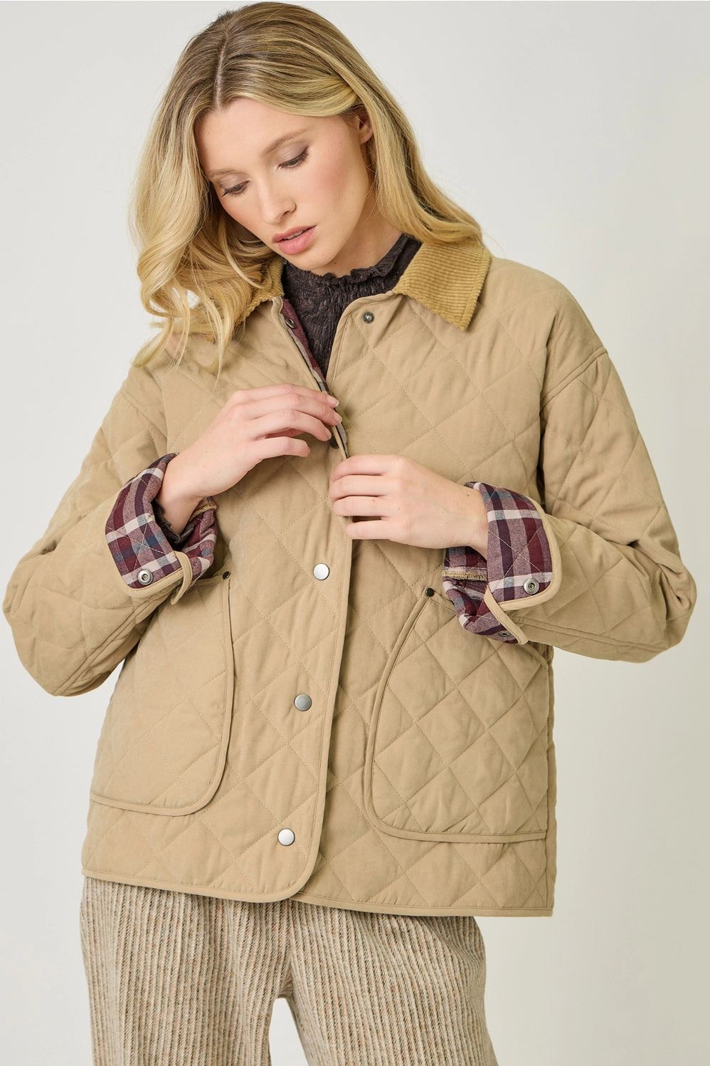 Contrast Quilted Jacket