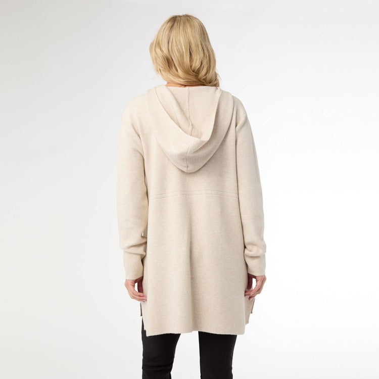 Heavenly-Luxe Zip Front Hooded Cardigan