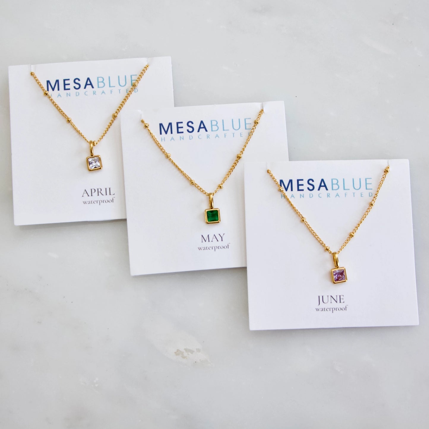 Waterproof Birthstone Necklace