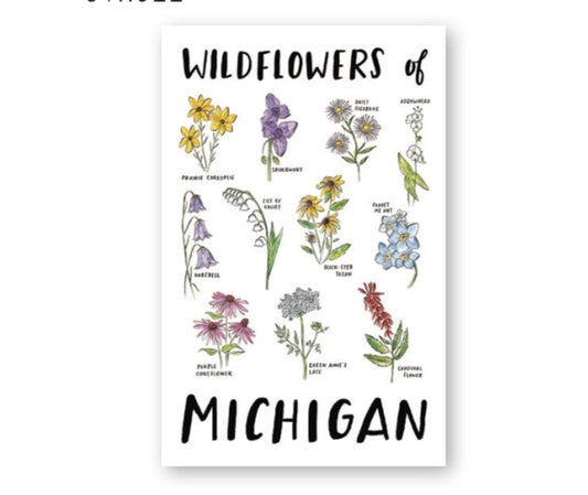Michigan Wildflowers Vinyl Sticker