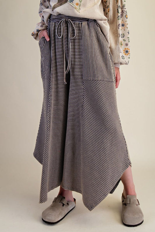 Striped Pants - Coffee