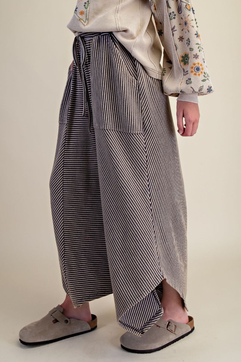 Striped Pants - Coffee