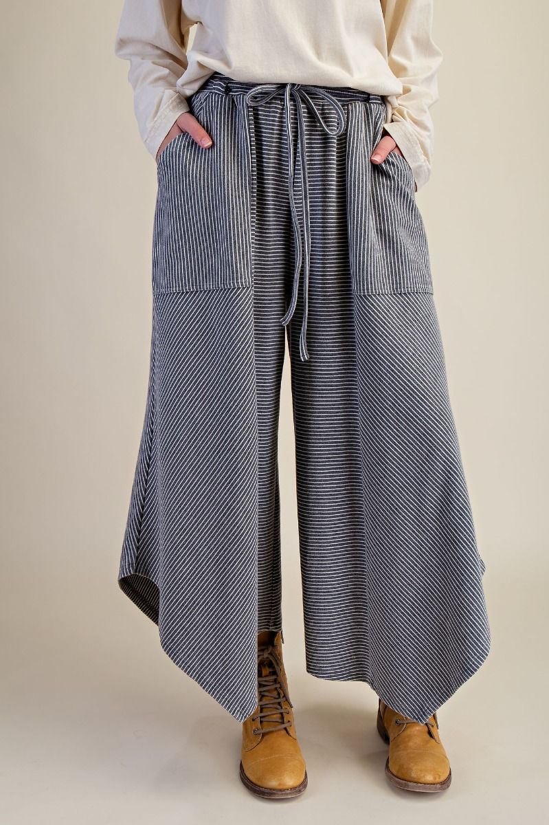 Striped Pants - Grey