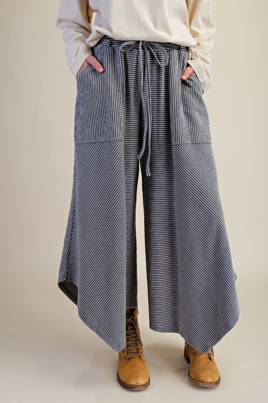 Striped Pants - Grey