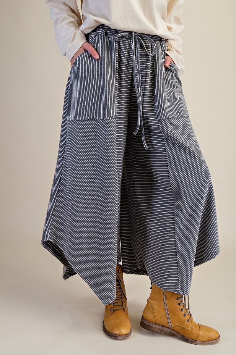 Striped Pants - Grey