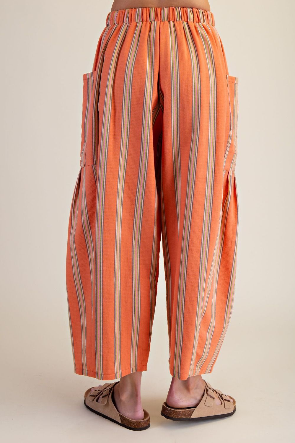 Striped Barrel Pants