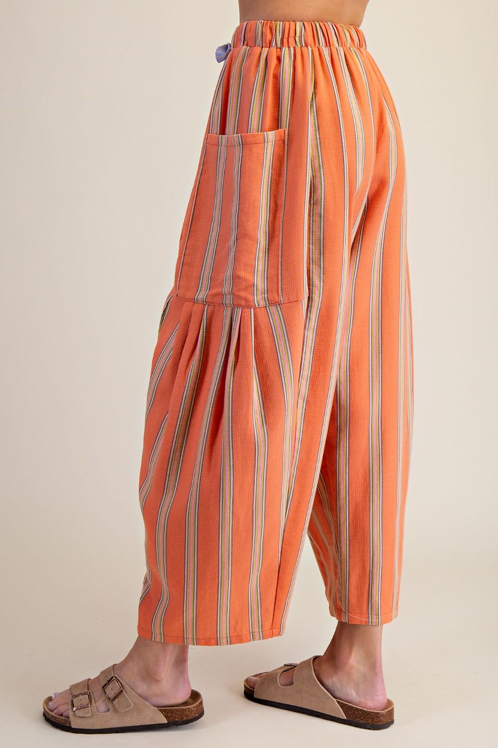 Striped Barrel Pants