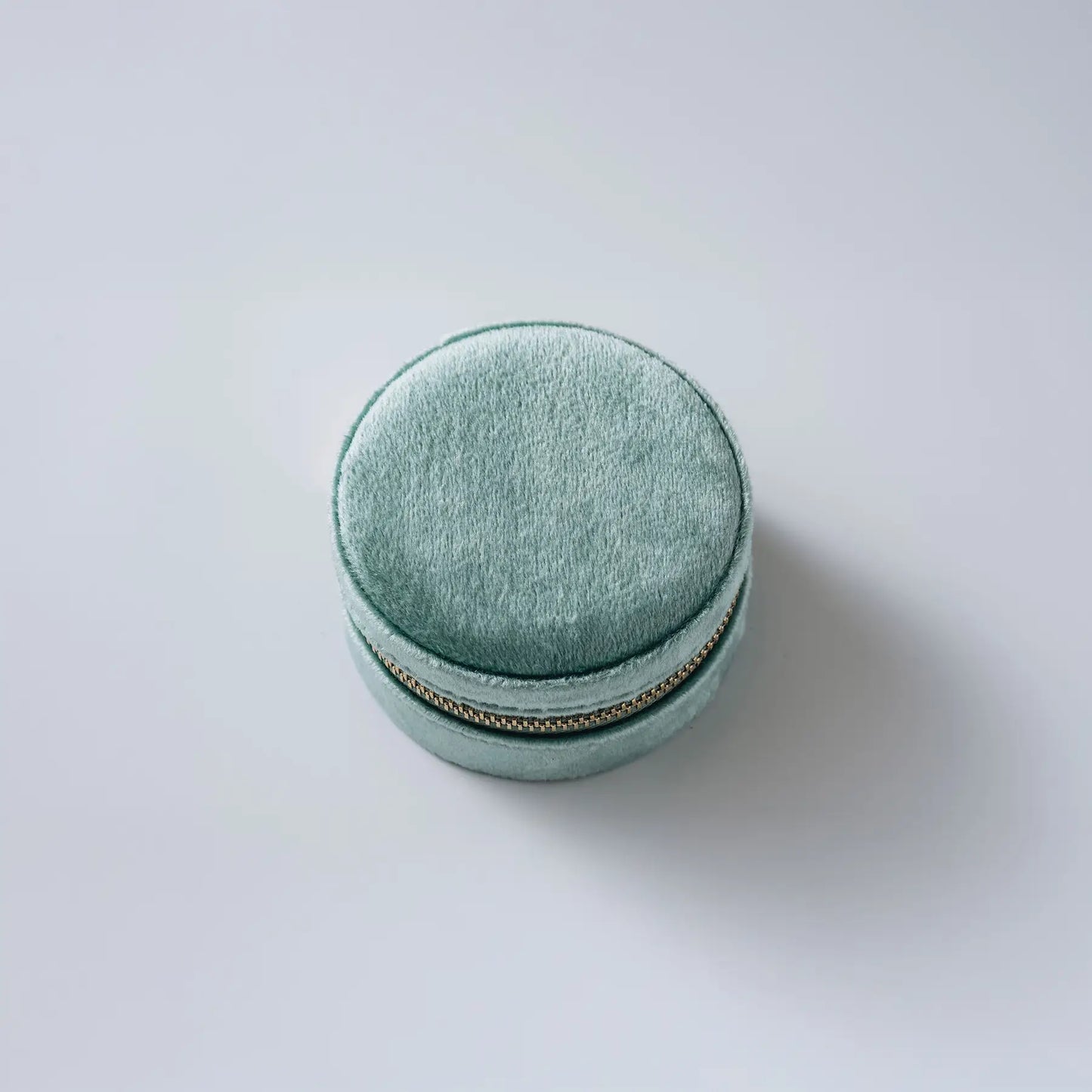 Round Velvet Jewelry Box Case - 8 Colors