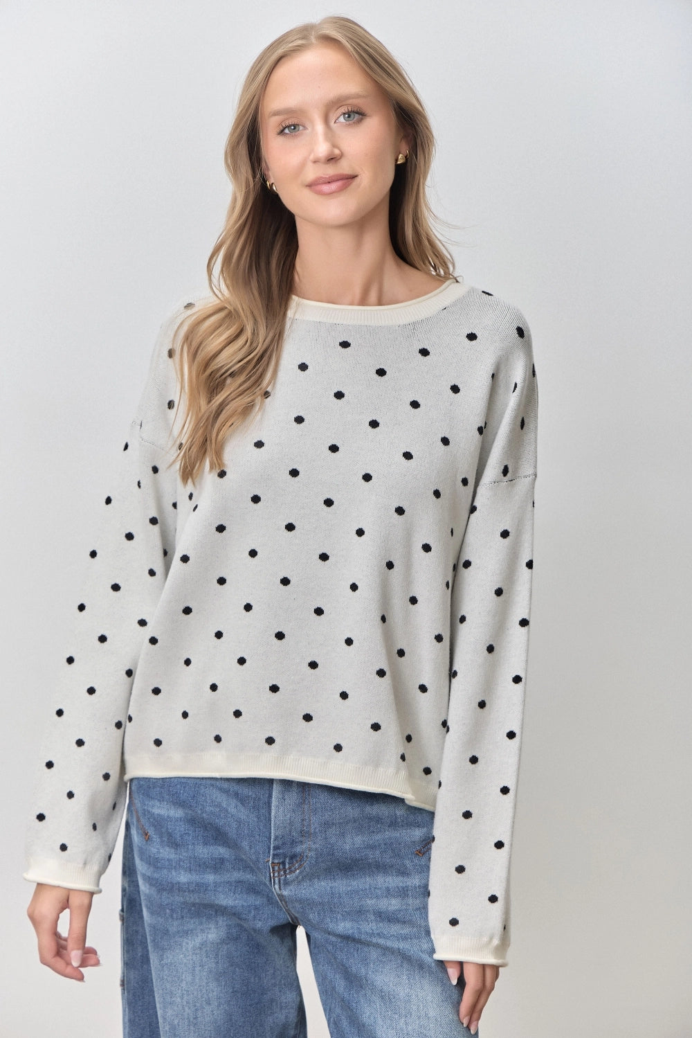 Polka Dot Sweater Pullover