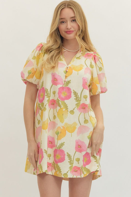 Botanical Print Dress