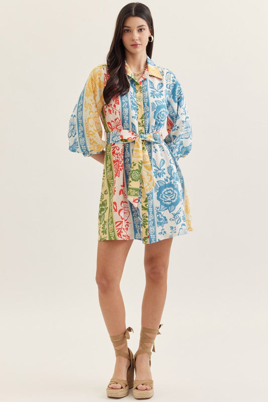 Colorful Botanical Charm Dress