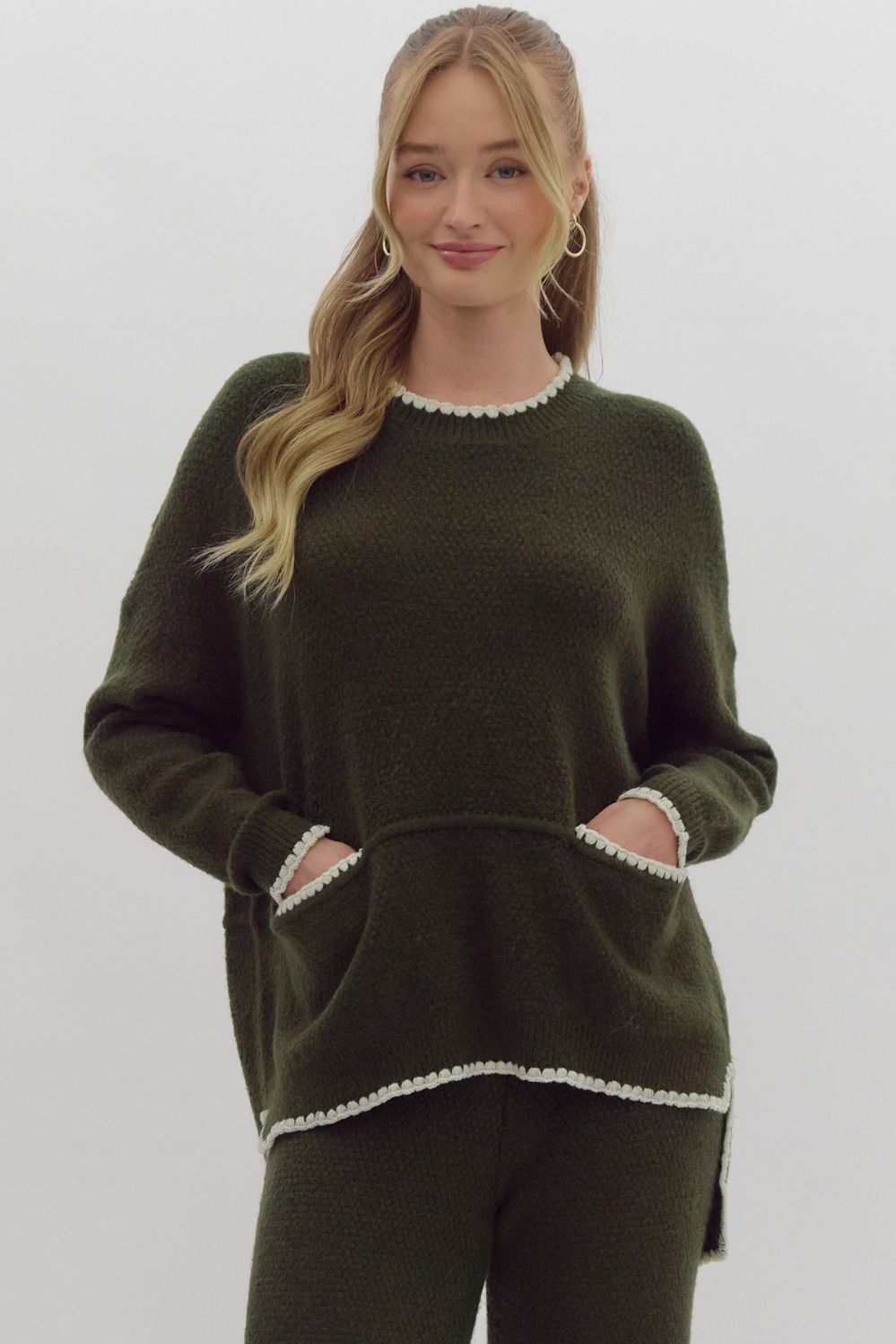 Knitted Top - Olive