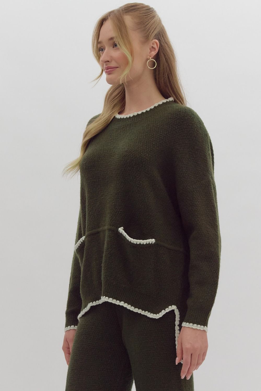 Knitted Top - Olive