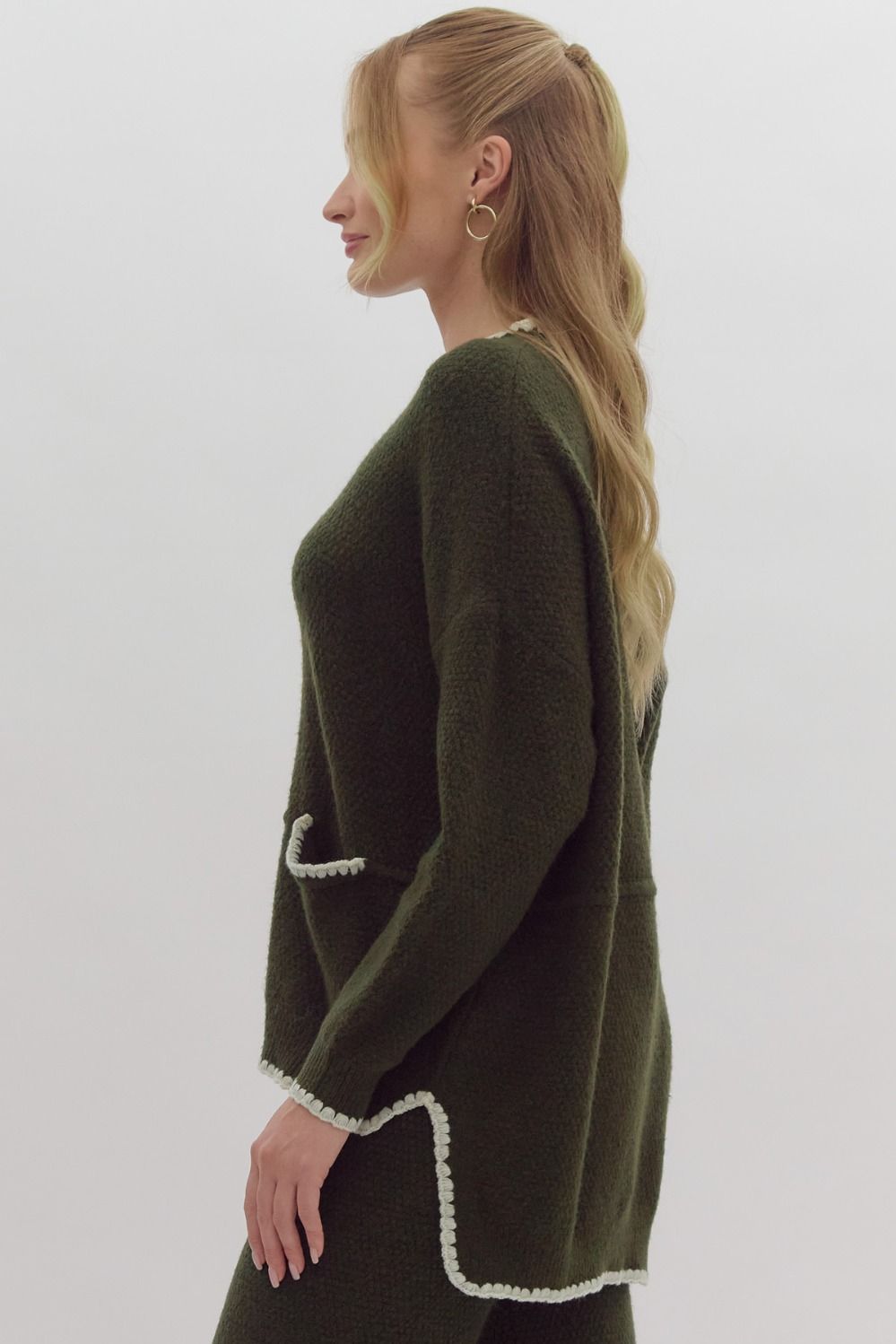 Knitted Top - Olive