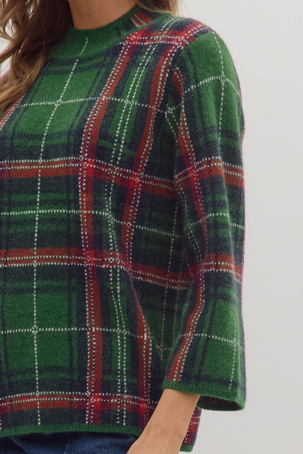 Plaid Sweater - Green
