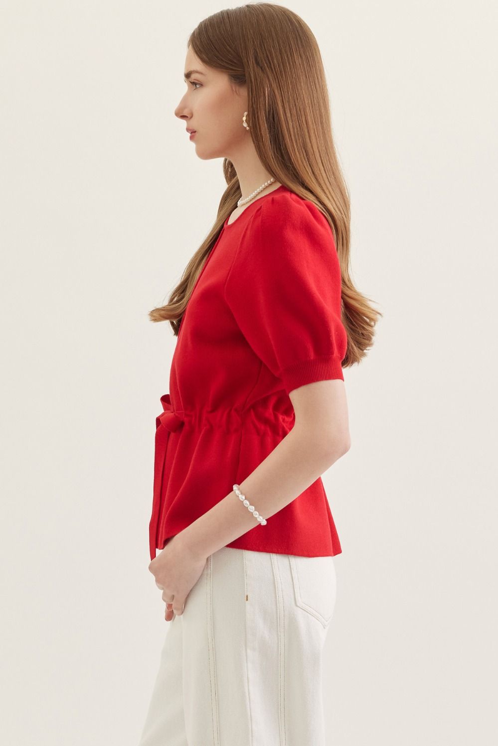 Solid Knit Top - Red