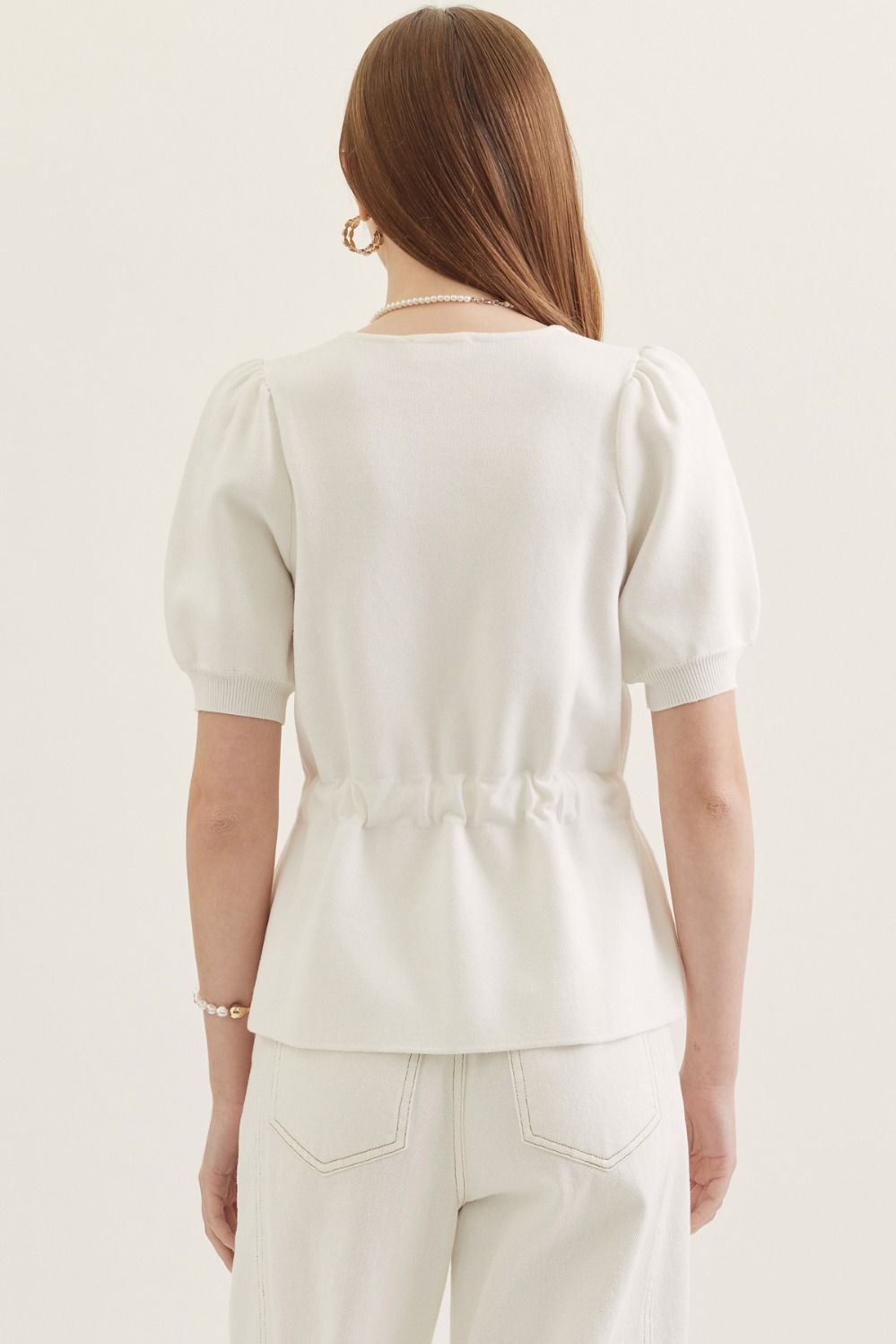 Solid Knit Top - White