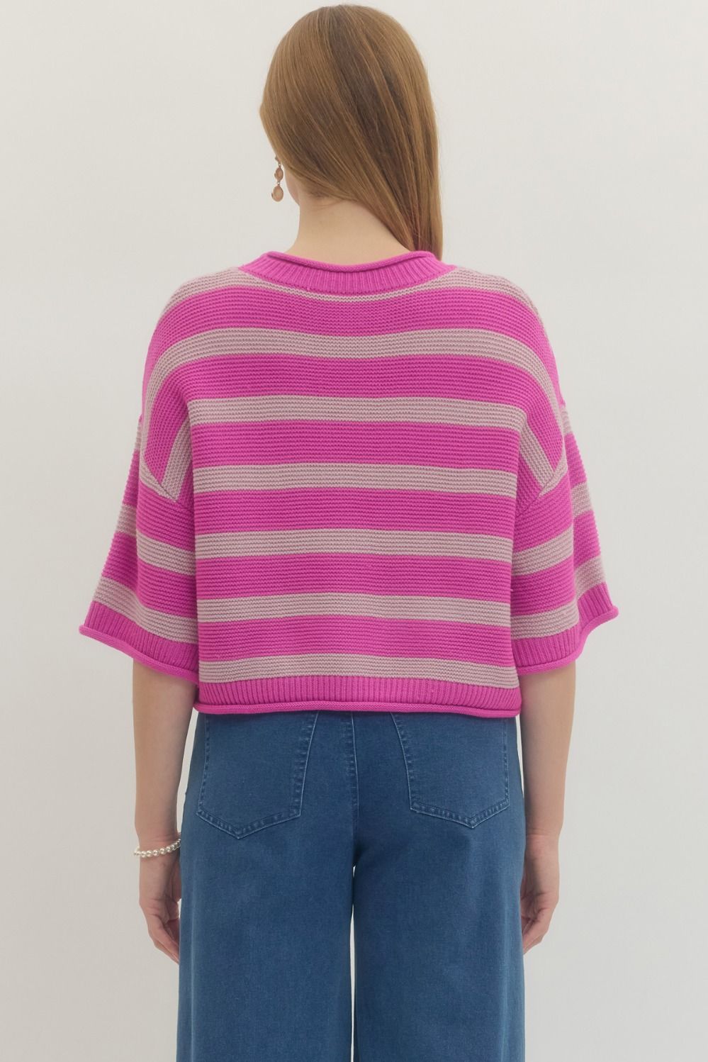 Striped Sweater - Pink