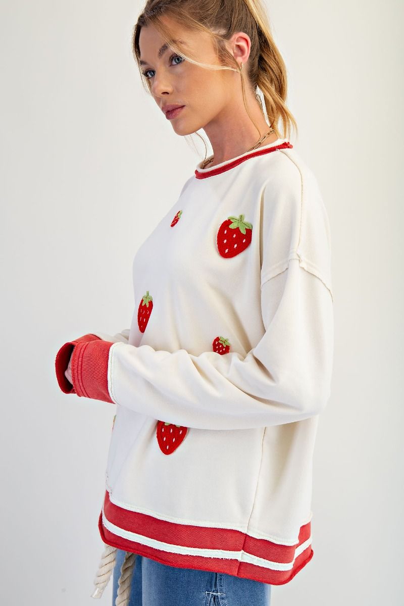 Strawberry Patch Pullover