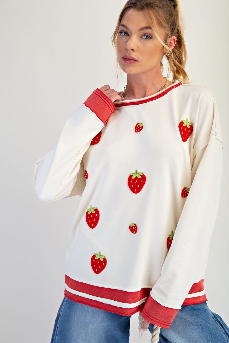 Strawberry Patch Pullover