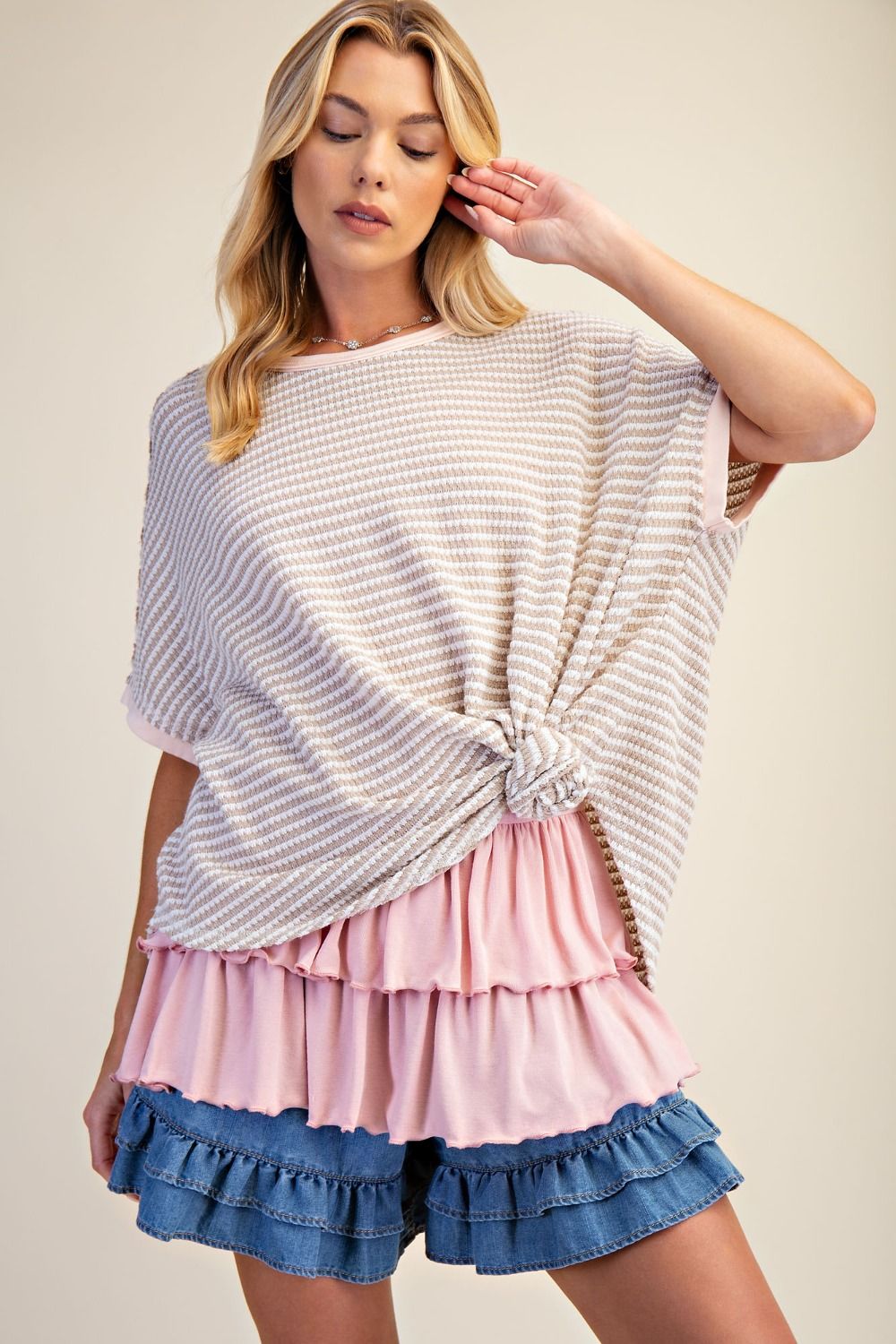 Striped Lightweight Knit Top