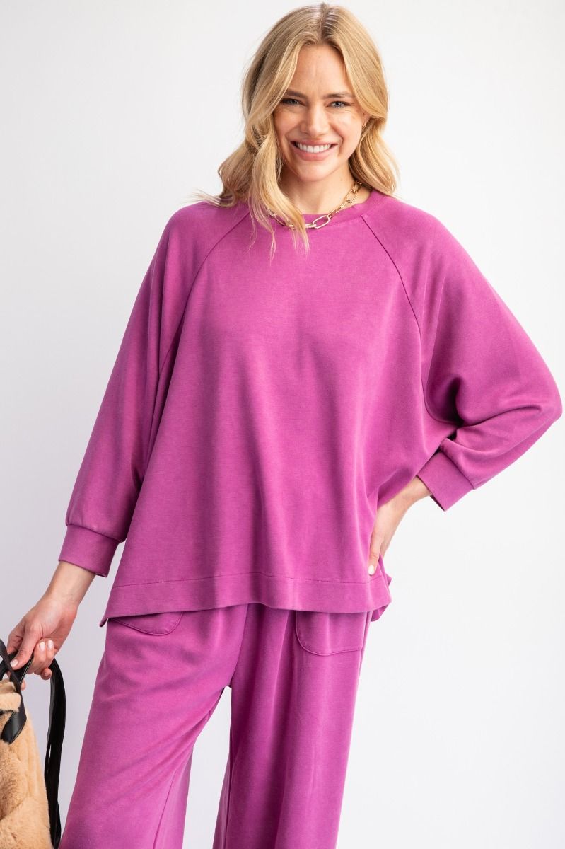 Mineral Washed Knit Top