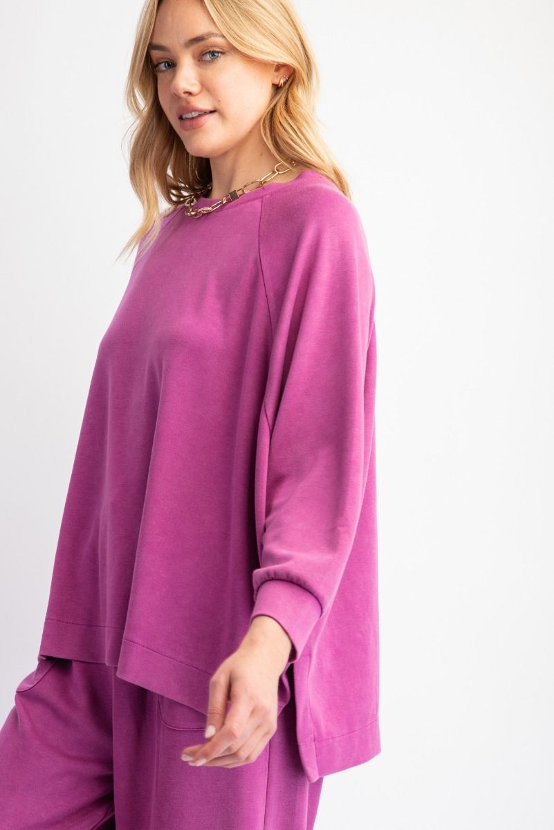 Mineral Washed Knit Top