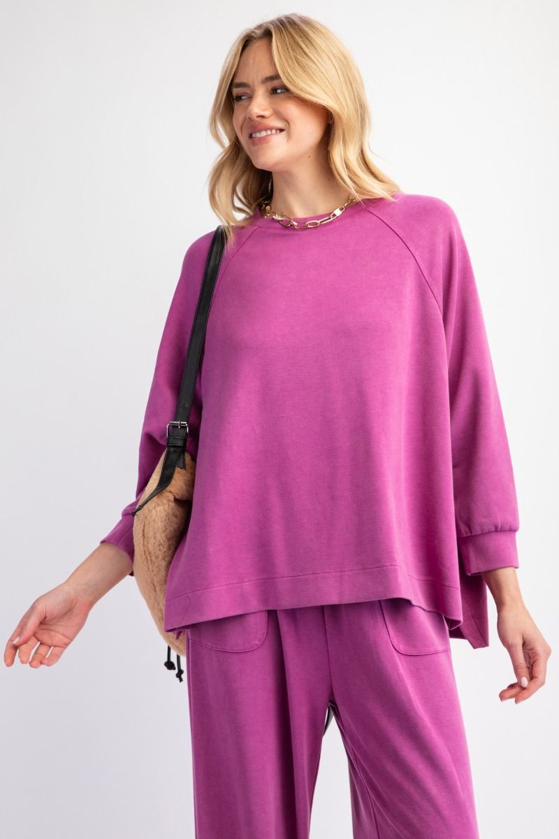 Mineral Washed Knit Top