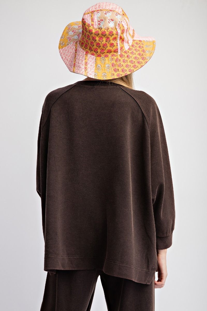 Mineral Washed Knit Top - Ash