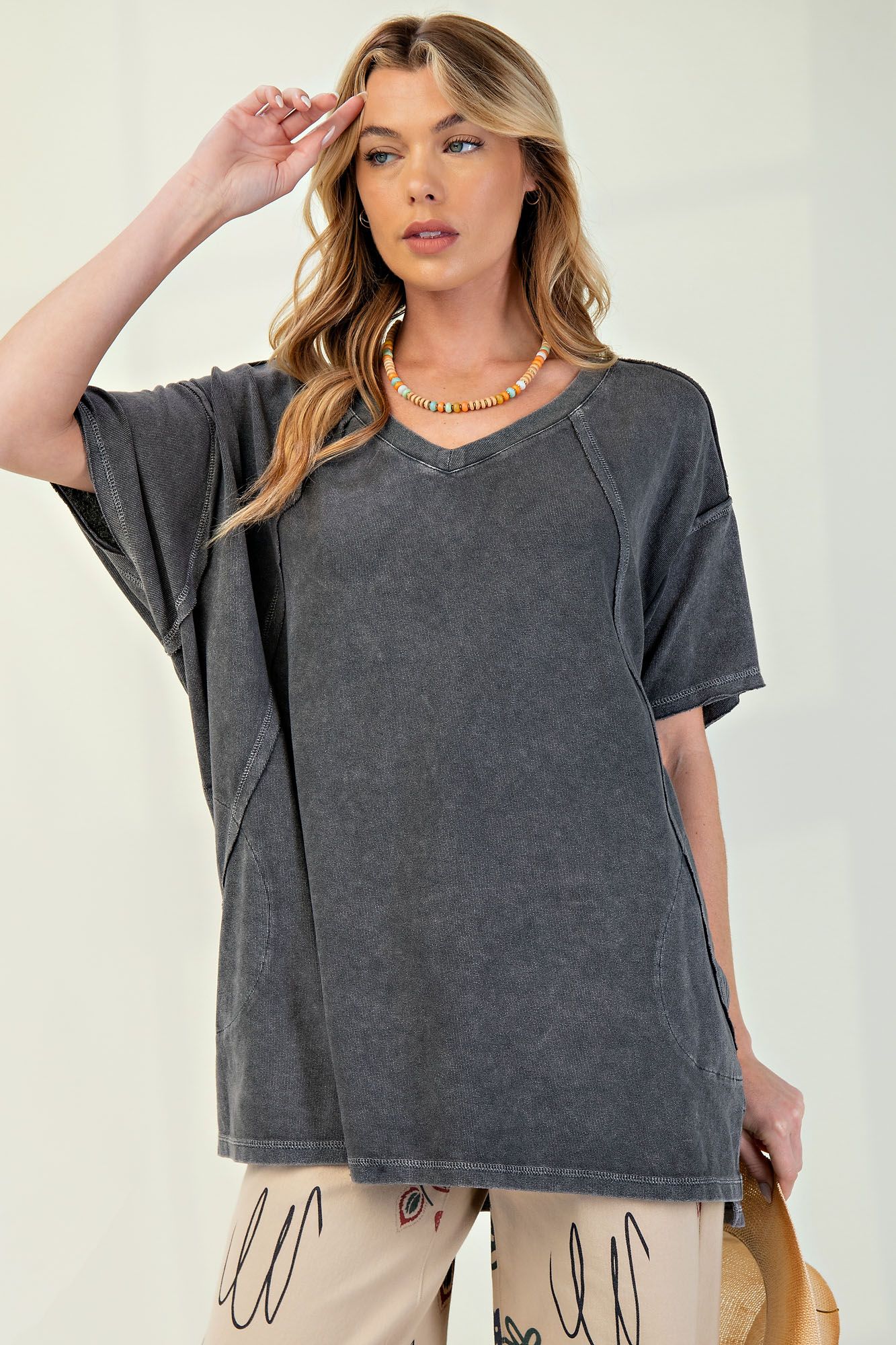 Mineral Washed Oversized Top