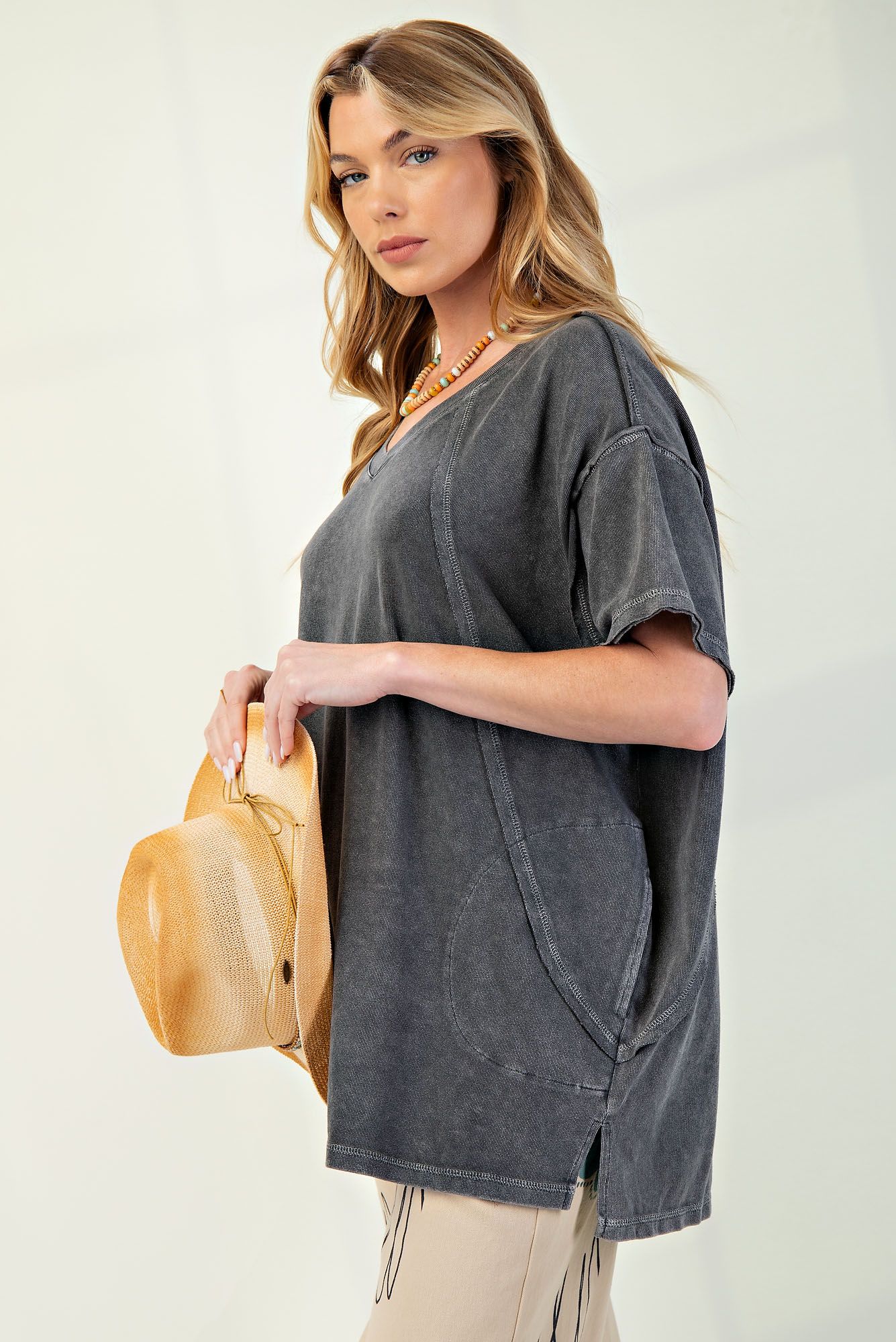 Mineral Washed Oversized Top