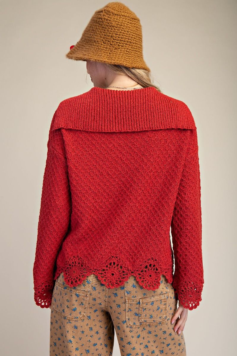 Lace Up Front Sweater