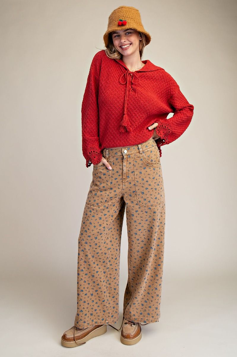 Lace Up Front Sweater