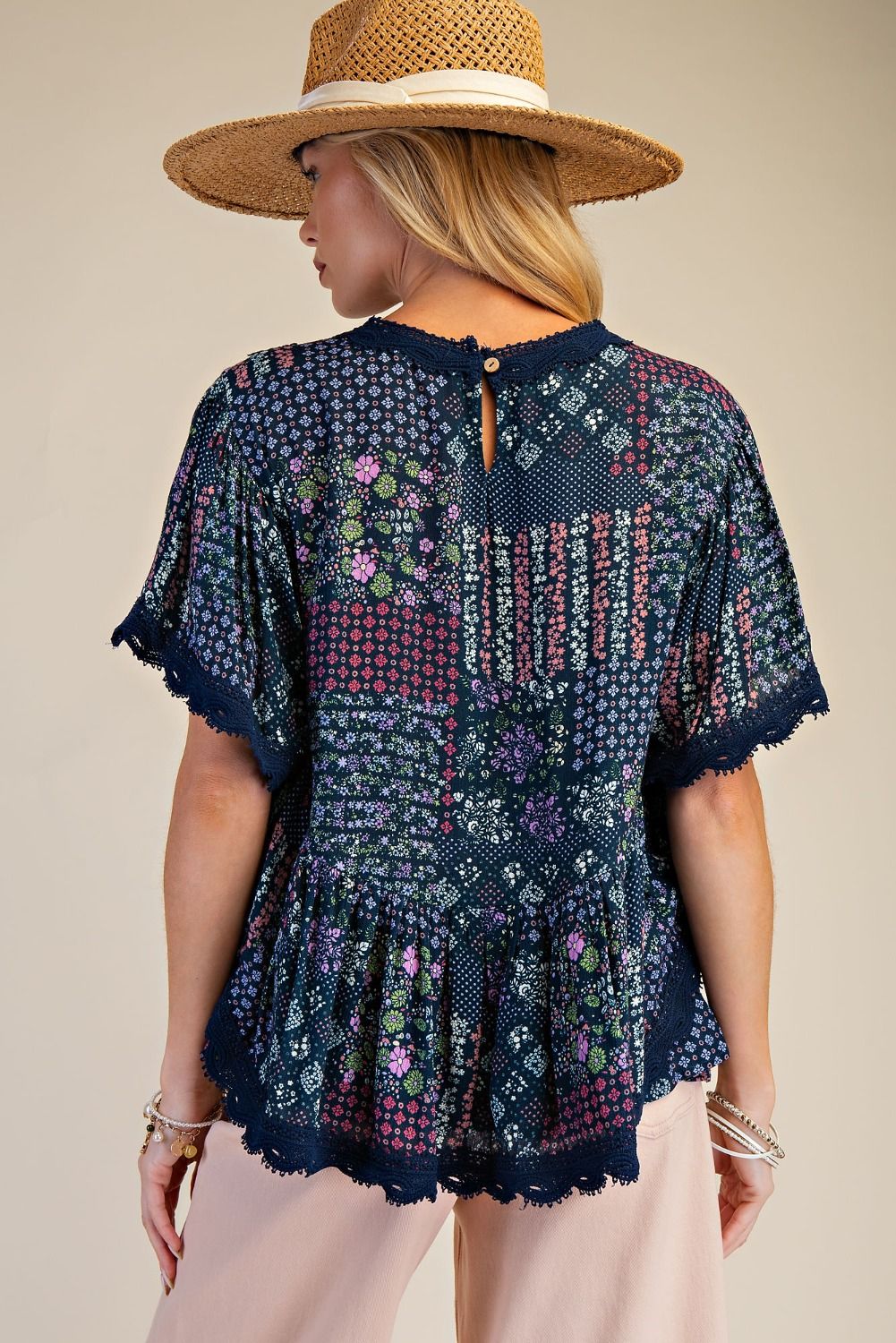 Patchwork Top - Blue