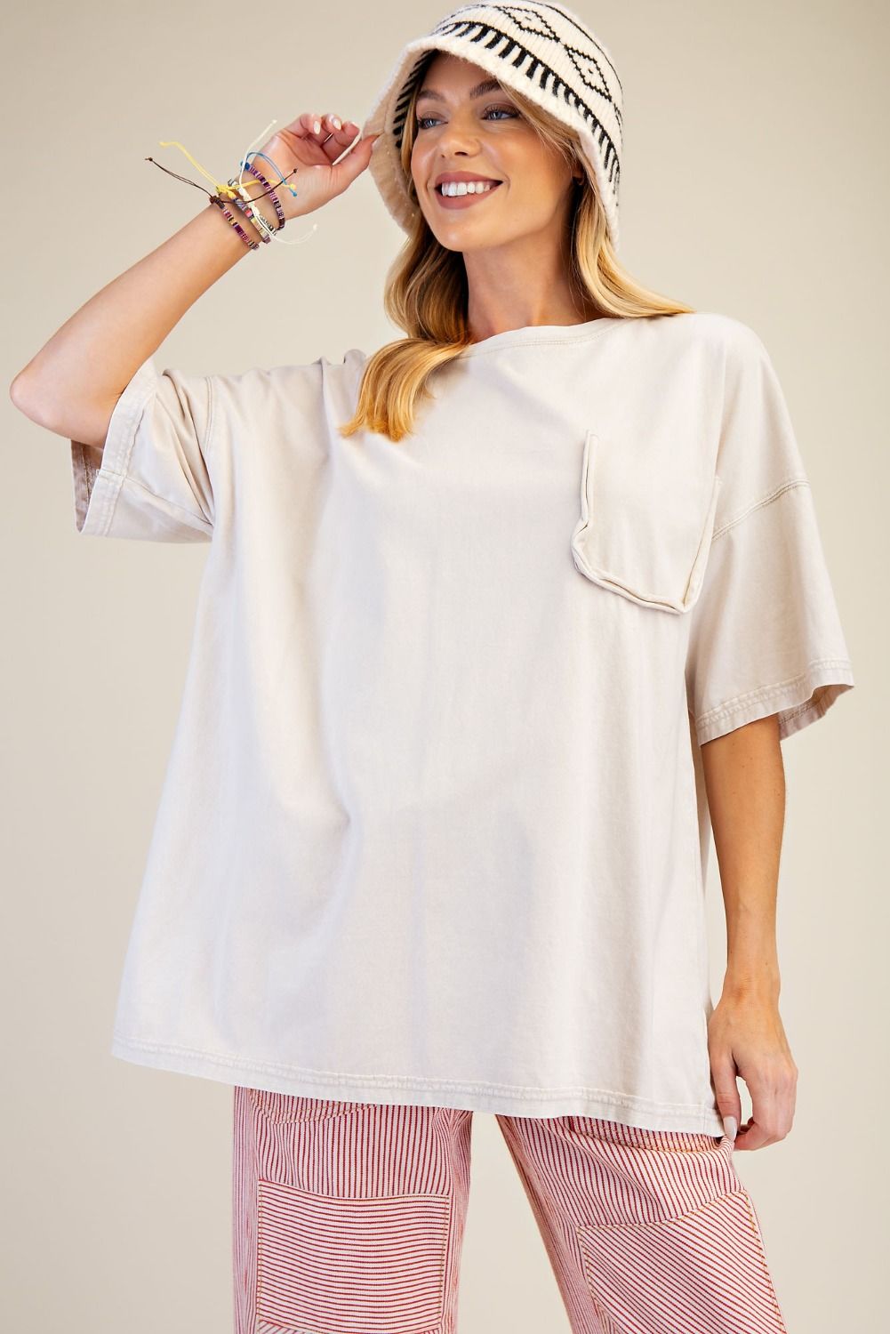 Boxy Tee - Lt. Khaki