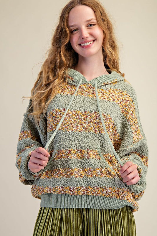 Striped Hoodie Pullover