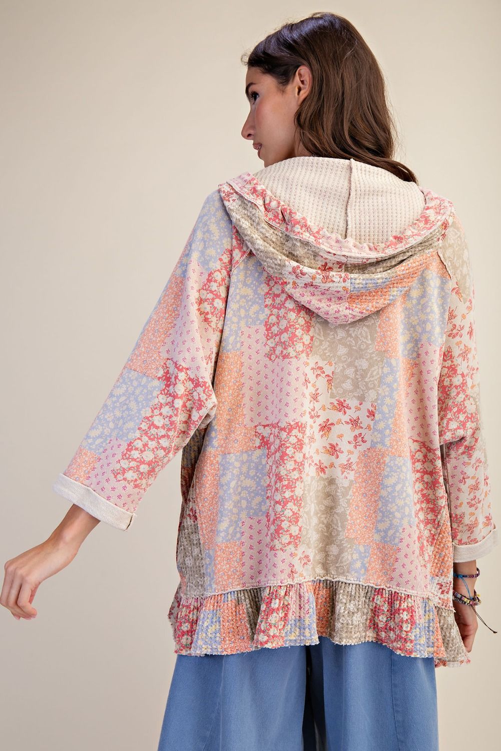Patchwork Print Pullover