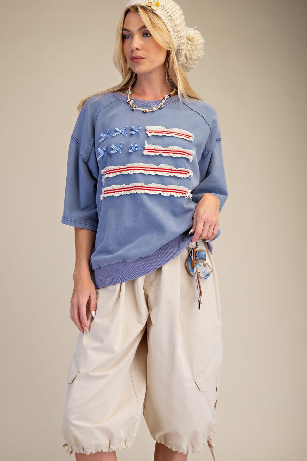 American Flag Pullover