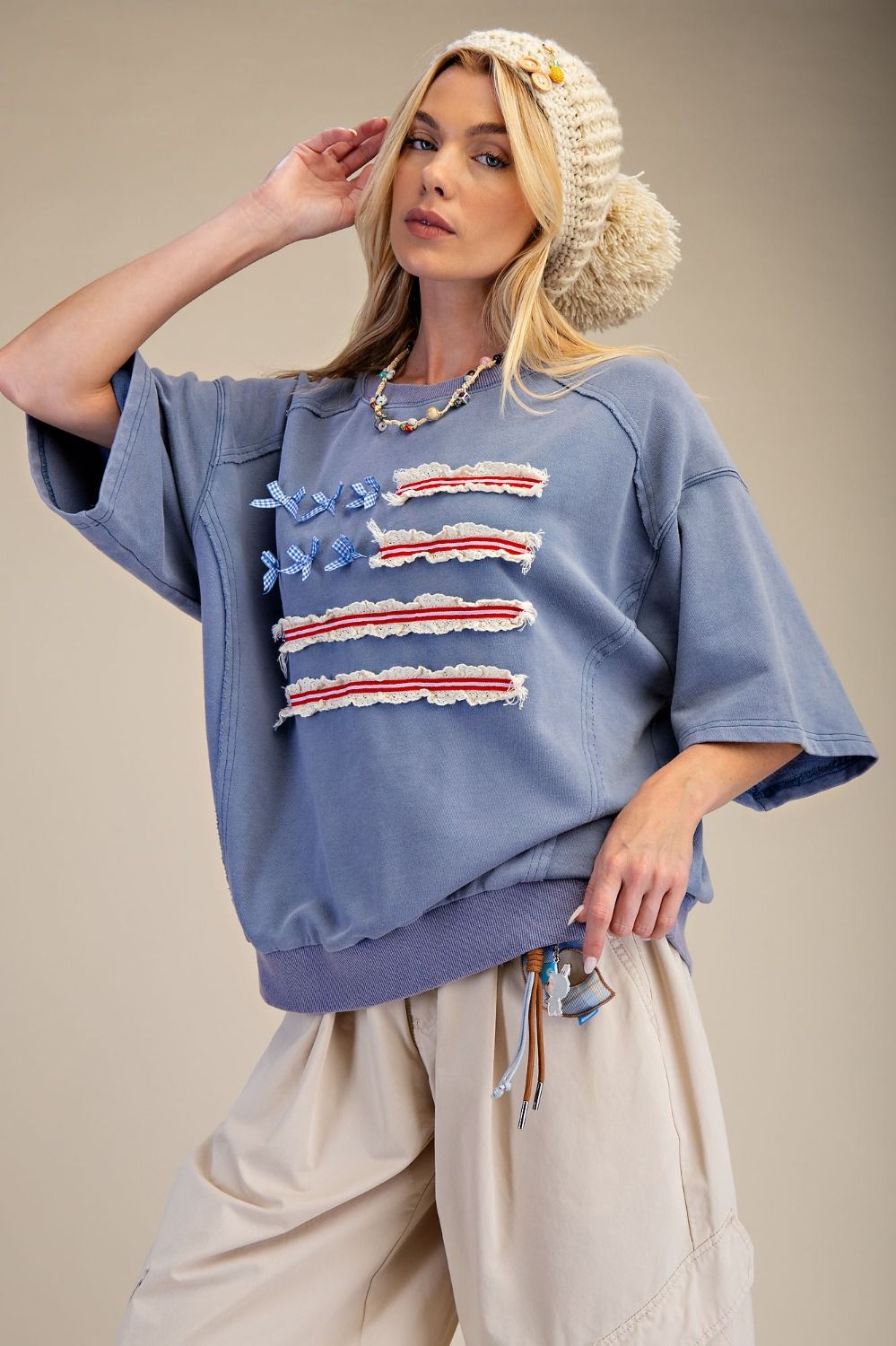 American Flag Pullover