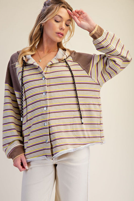 Striped Hooded Jacket
