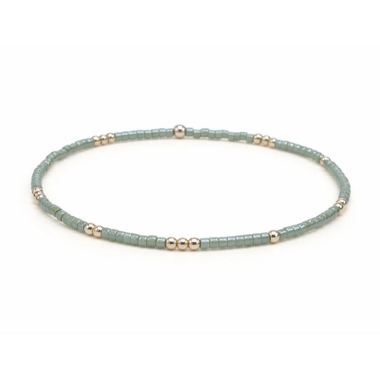 Newport Gold Filled Waterproof Bracelet in Evergreen