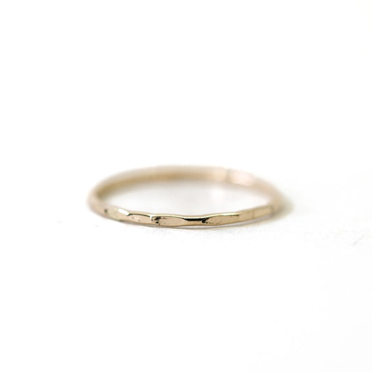 Hammered Stacking Ring - Gold Filled