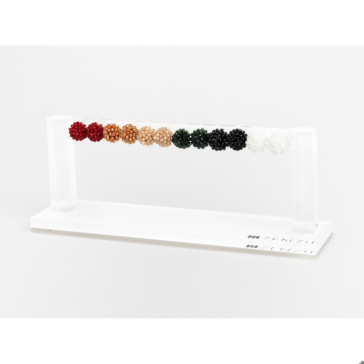 Woven Crystal Ball Stud Earring