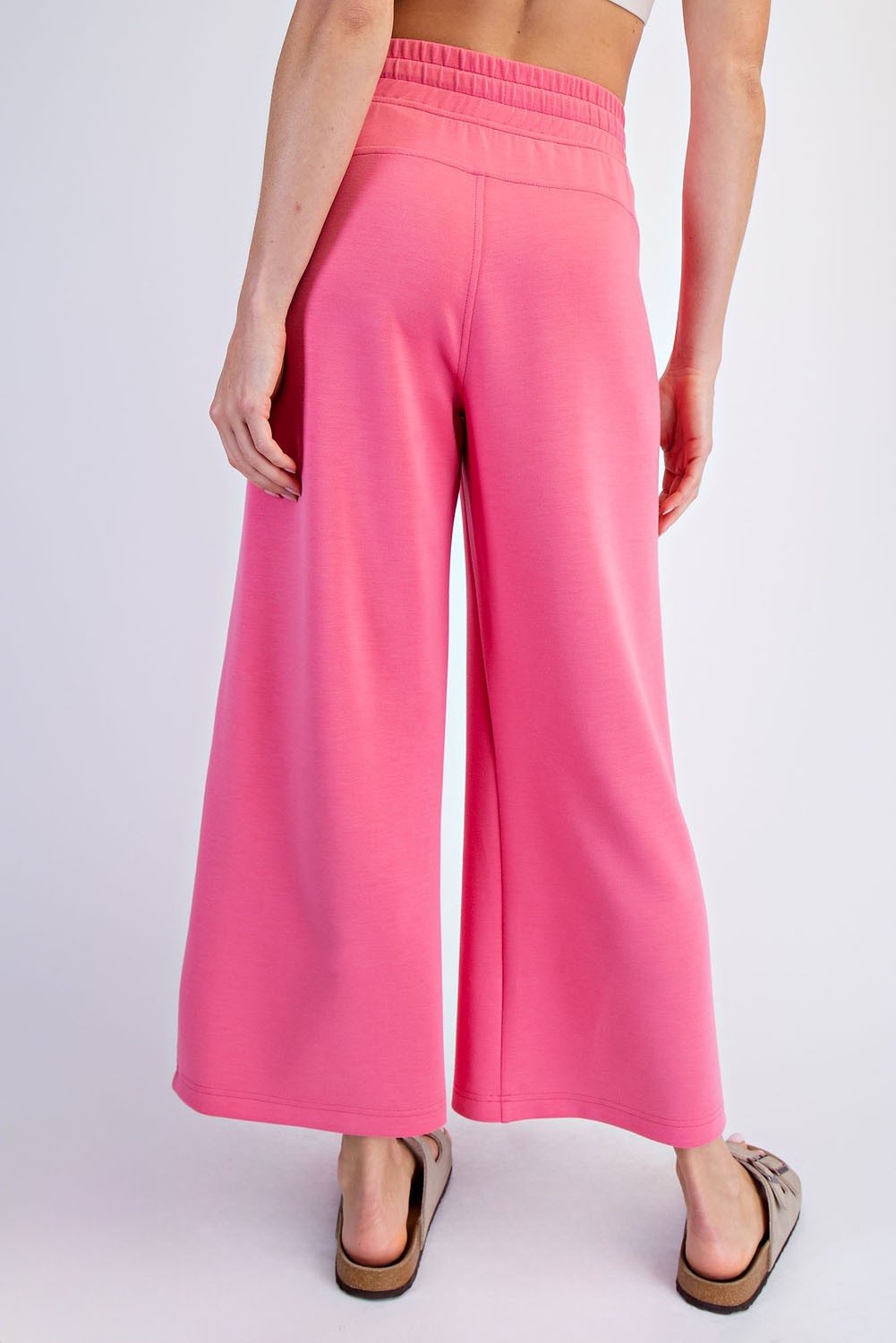 Modal Scuba Cropped Wide Pant