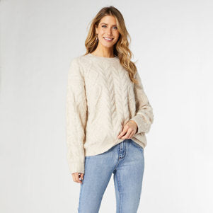 Casper Cable Knit Sweater - Oatmeal